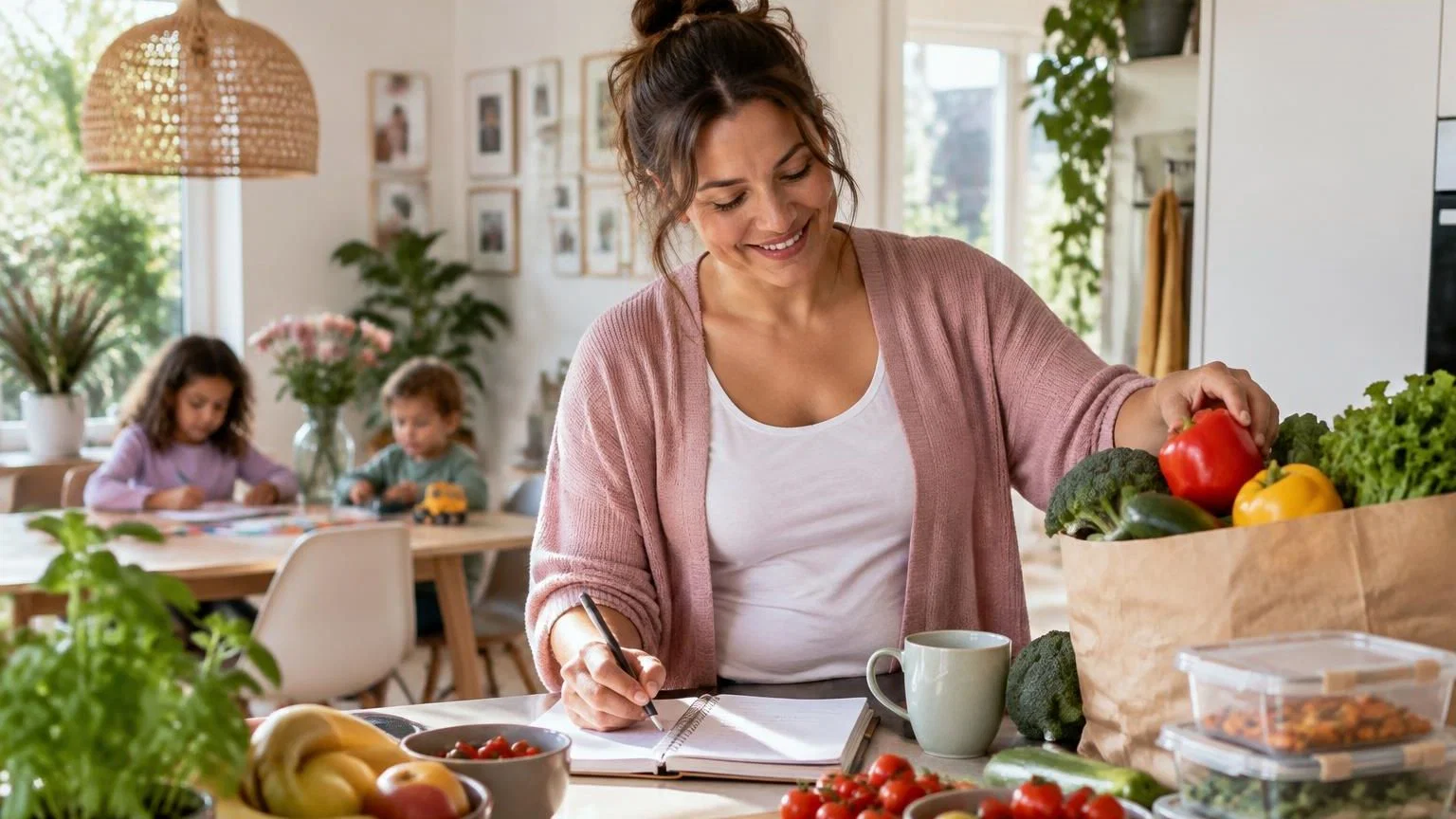 Voorgekookte maaltijd met groente in bewaarbakjes klaar voor de koelkast