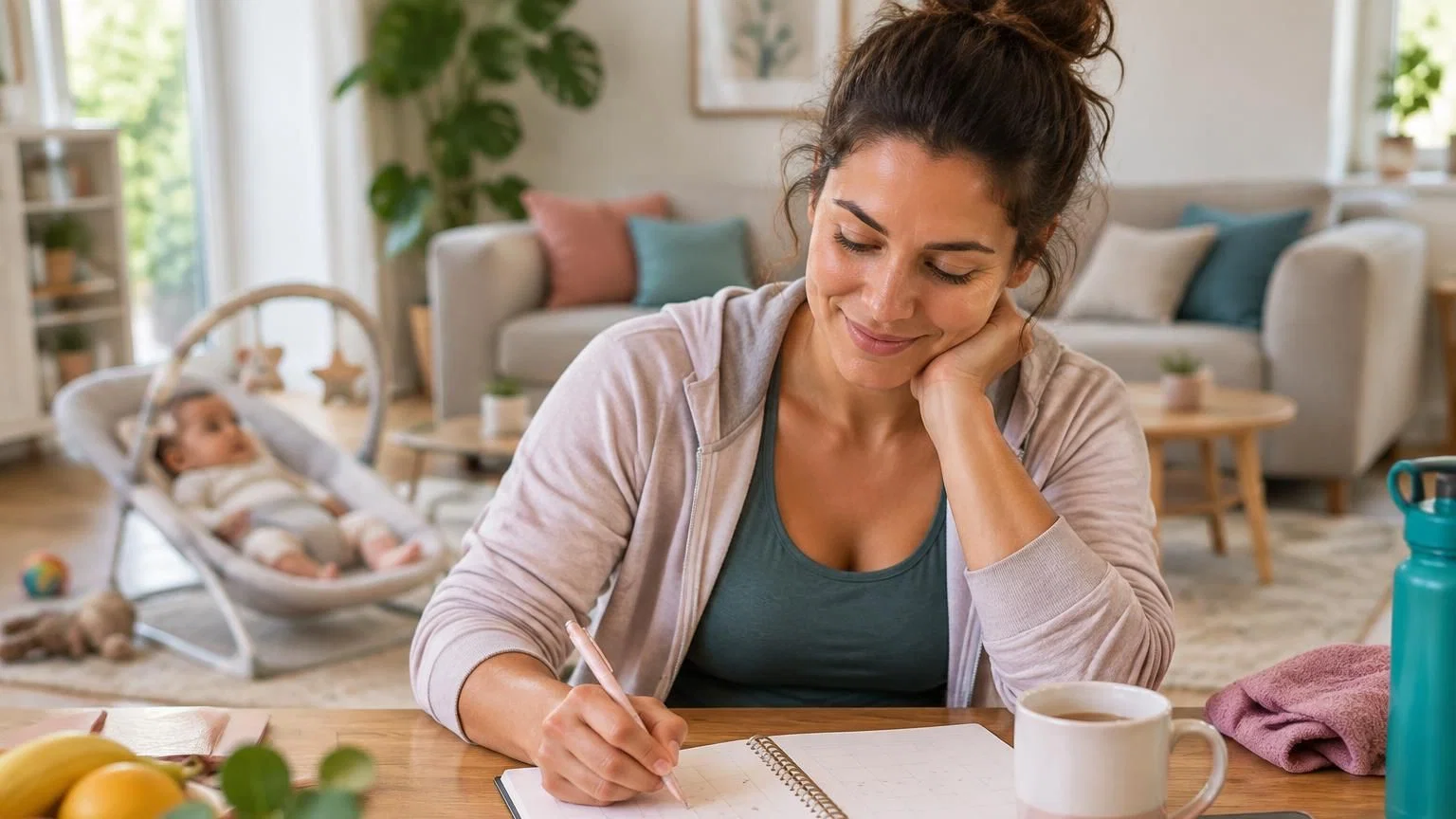 Weekoverzicht met voorkeurs- en reservemomenten voor thuistrainingen